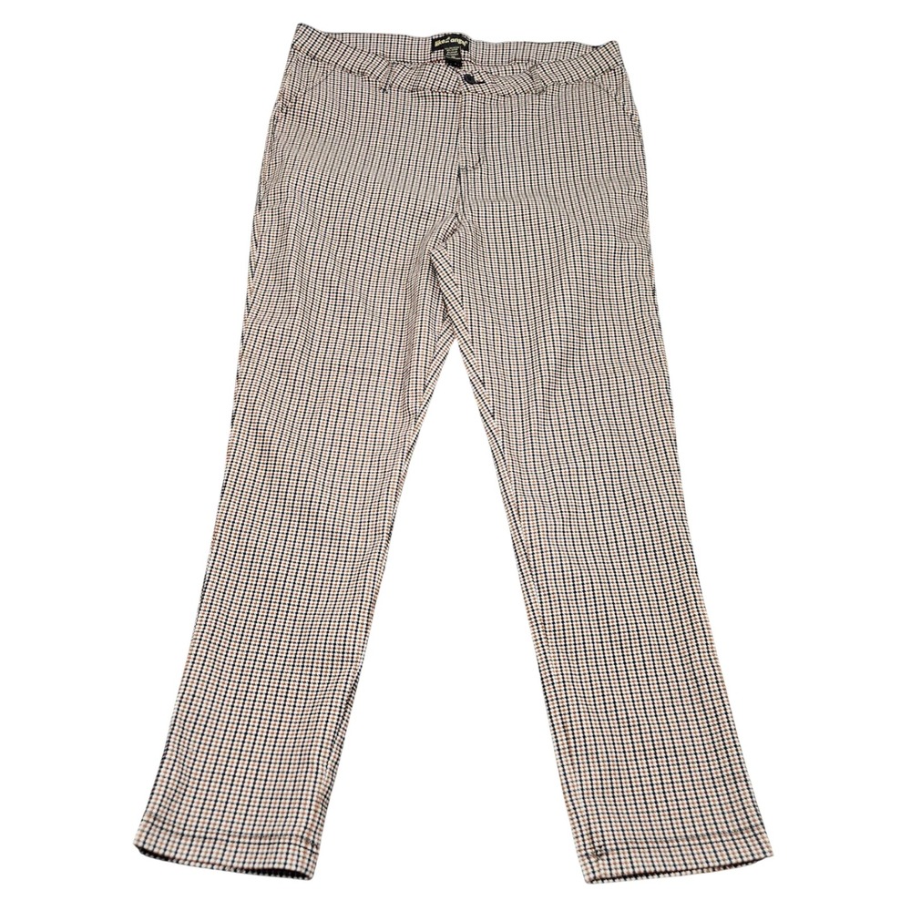 Like An Angel Pants Size 3X Brown Check‎ Stretch Bootcut Y2K Career Officewear